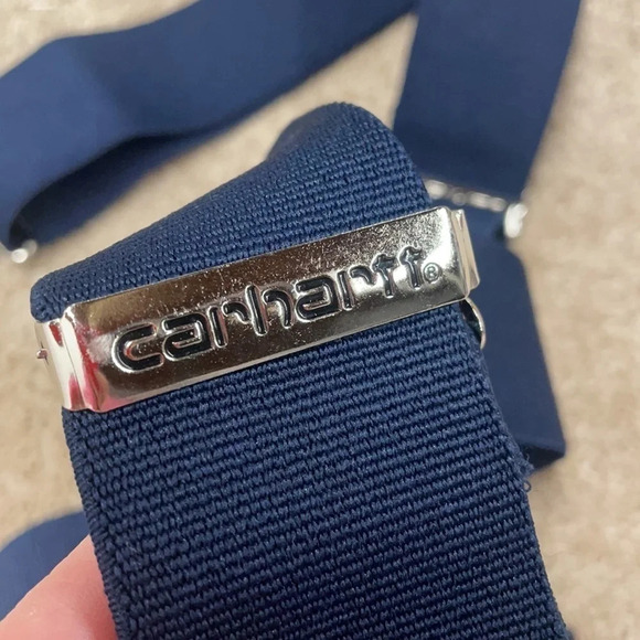 NWOT Carhartt Mens Standard Utility Navy Blue Suspenders - Picture 5 of 10